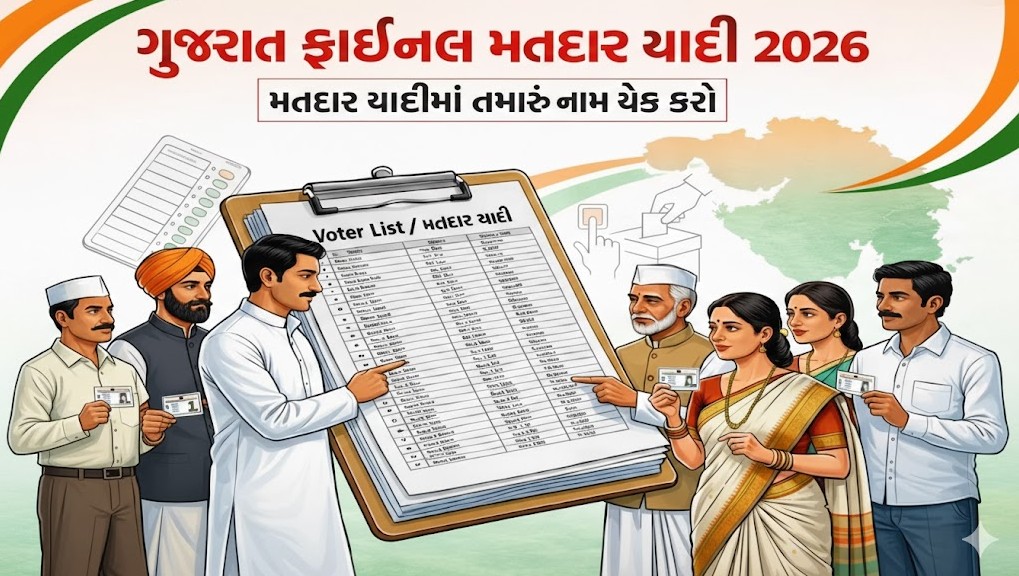 Gujarat Final Voter List 2026 online name check process with district-wise electoral roll details